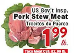 Rio Valley Market US Gov't Insp. Pork Stew Meat offer