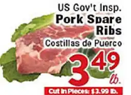 Rio Valley Market US Gov't Insp. Pork Spare Ribs offer
