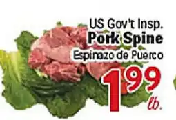 Rio Valley Market US Gov't Insp. Pork Spine offer