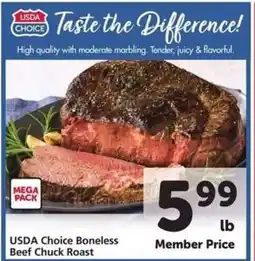 Safeway USDA Choice Boneless Beef Chuck Roast offer