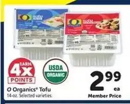 Safeway O Organics Tofu offer