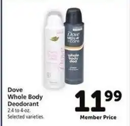 Safeway Dove Whole Body Deodorant offer