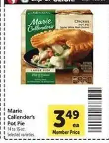 Safeway Marie Callender's Pot Pie offer