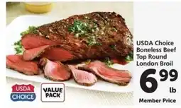 Safeway USDA Choice Boneless Beef Top Round London Broil offer