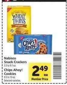 Safeway Nabisco Snack Crackers / Chips Ahoy! Cookies offer