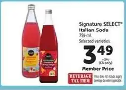 Safeway Signature SELECT Italian Soda offer