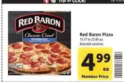Safeway Red Baron Pizza offer
