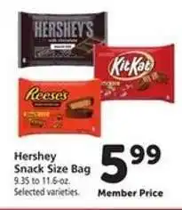 Safeway Hershey Snack Size Bag offer
