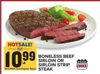 Food Lion Boneless Beef Sirloin or Sirloin Strip Steak offer