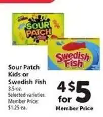 Safeway Sour Patch Kids or Swedish Fish offer
