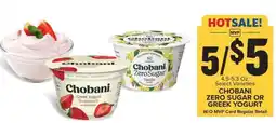 Food Lion Chobani Zero Sugar or Greek Yogurt offer