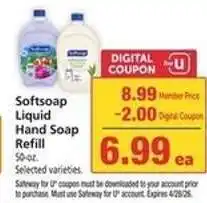 Safeway Softsoap Liquid Hand Soap Refill offer