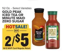 Food Lion Gold Peak Iced Tea or Minute Maid Zero Sugar offer