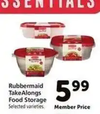 Safeway Rubbermaid TakeAlongs Food Storage offer