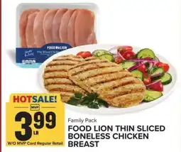 Food Lion Food Lion Thin Sliced Boneless Chicken Breast offer