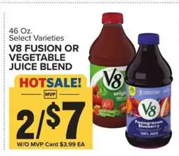 Food Lion V8 Fusion or Vegetable Juice Blend offer