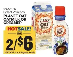 Food Lion Planet Oat Oatmilk or Creamer offer