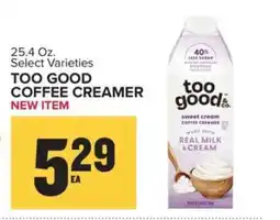 Food Lion TOO GOOD COFFEE CREAMER offer