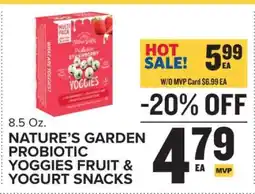 Food Lion NATURE’S GARDEN PROBIOTIC YOGGIES FRUIT YOGURT SNACKS offer