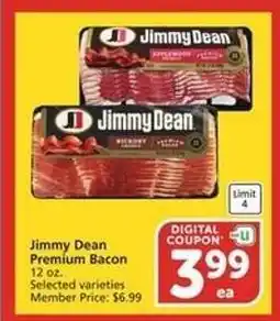 Albertsons Jimmy Dean Premium Bacon offer