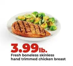 Hy-Vee Fresh boneless skinless hand trimmed chicken breast offer