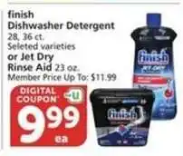 Albertsons Finish Dishwasher Detergent or Jet Dry Rinse Aid offer