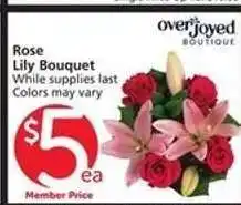 Albertsons Rose Lily Bouquet offer