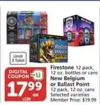Albertsons Firestone, New Belgium or Ballast Point offer