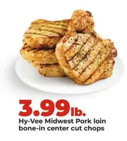 Hy-Vee Hy-Vee Midwest Pork loin bone-in center cut chops offer