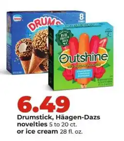 Hy-Vee Drumstick, Häagen-Dazs novelties or ice cream offer