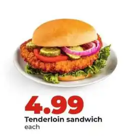 Hy-Vee Tenderloin sandwich offer