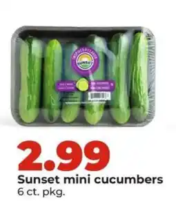 Hy-Vee Sunset mini cucumbers offer