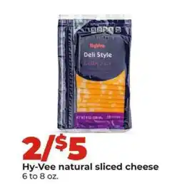 Hy-Vee Hy-Vee natural sliced cheese offer