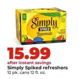 Hy-Vee Simply Spiked refreshers offer