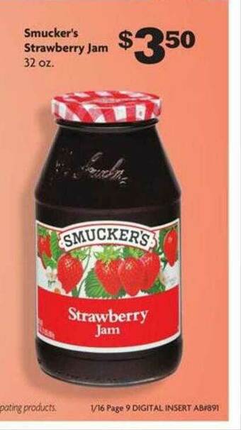 Family Dollar Smucker's Strawberry Jam offer
