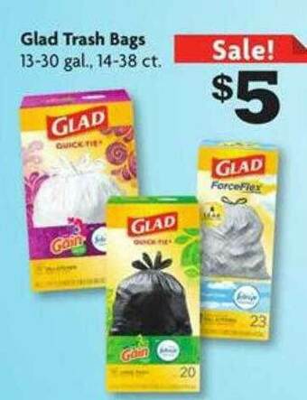 Family Dollar Glad Trash Bags offer