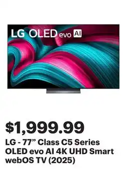 Best Buy LG - 77 Class C5 Series OLED evo AI 4K UHD Smart webOS TV (2025) offer
