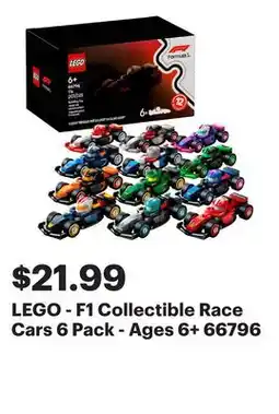 Best Buy LEGO - F1 Collectible Race Cars 6 Pack - Ages 6+ 66796 offer
