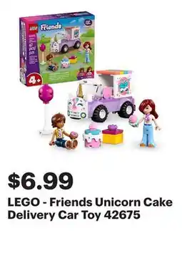 Best Buy LEGO - Friends Unicorn Cake Delivery Car Toy 42675 offer