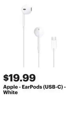 Best Buy Apple - EarPods (USB-C) - White offer