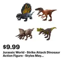 Best Buy Jurassic World - Strike Attack Dinosaur Action Figure - Styles May Vary offer