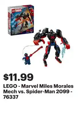 Best Buy LEGO - Marvel Miles Morales Mech vs. Spider-Man 2099 - 76337 offer