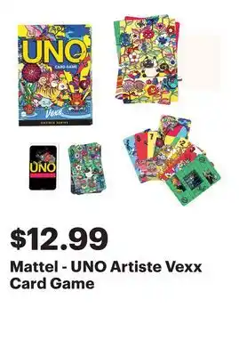 Best Buy Mattel - UNO Artiste Vexx Card Game offer