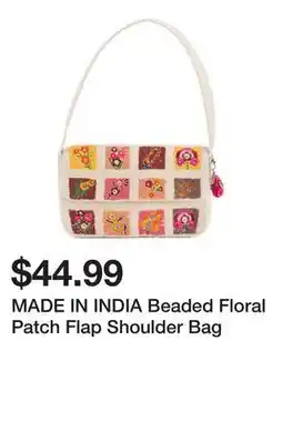 Marshalls MADE IN INDIA Beaded Floral Patch Flap Shoulder Bag offer