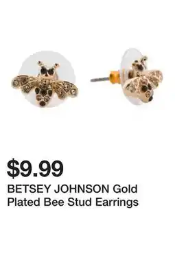 Marshalls BETSEY JOHNSON Gold Plated Bee Stud Earrings offer