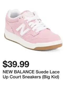 Marshalls NEW BALANCE Suede Lace Up Court Sneakers (Big Kid) offer