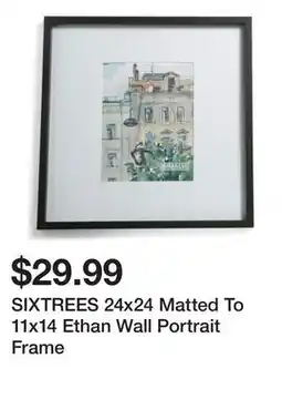 Marshalls SIXTREES 24x24 Matted To 11x14 Ethan Wall Portrait Frame offer