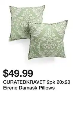 Marshalls CURATEDKRAVET 2pk 20x20 Eirene Damask Pillows offer