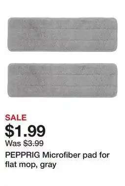 Ikea PEPPRIG Microfiber pad for flat mop, gray offer