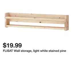 Ikea FLISAT Wall storage, light white stained pine offer